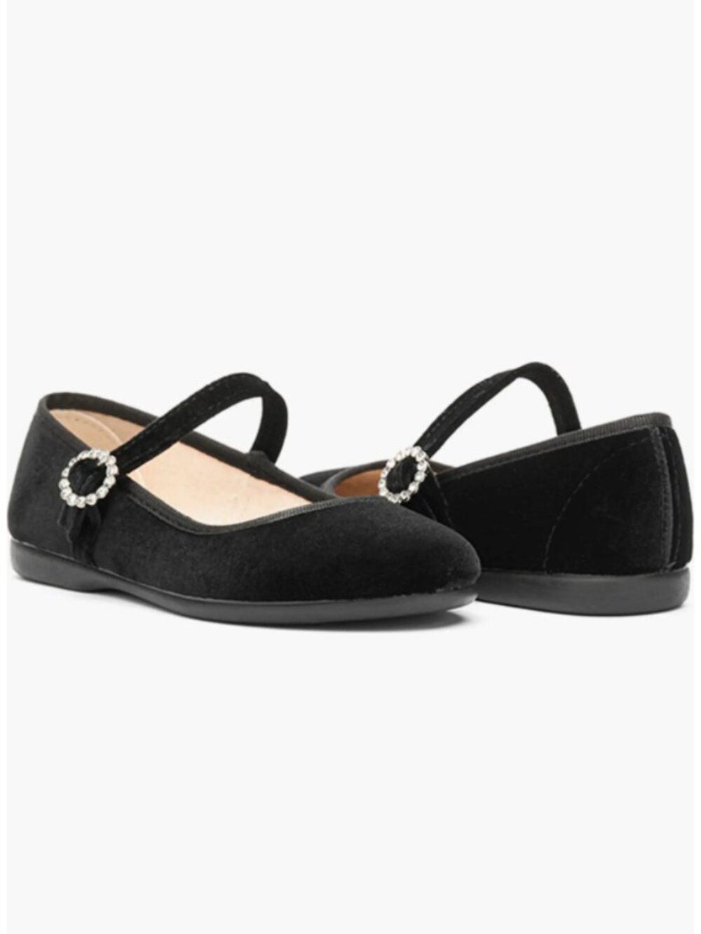 Childrenchic Black Velvet Mary Janes